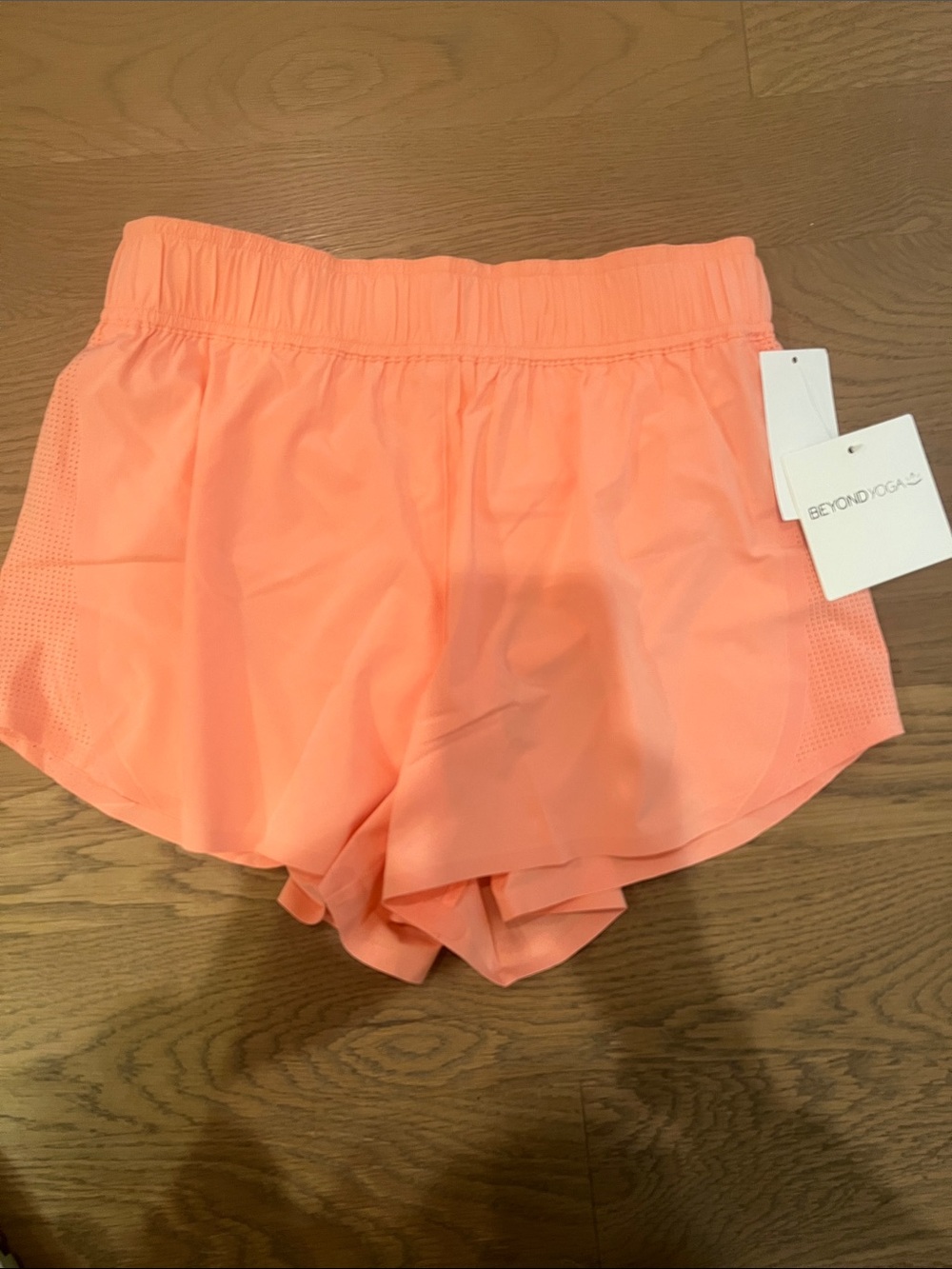 Beyond Yoga Peach Athletic Running Shorts